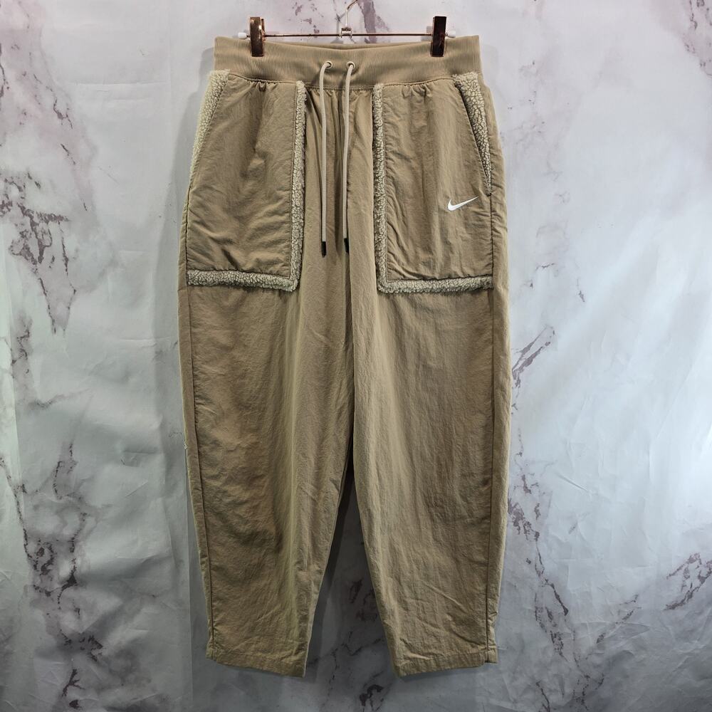 Nike Pants Womens Medium Sherpa Fleece Essential Windbreaker Track Loose